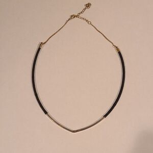 Gold and black choker necklace